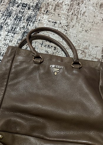 Prada Bej Deri Kadın Çanta - Görsel 4