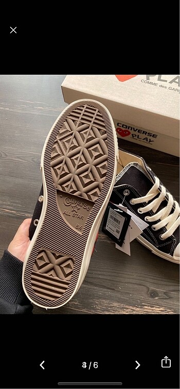 39 Beden siyah Renk Converse Comme Des Garçons