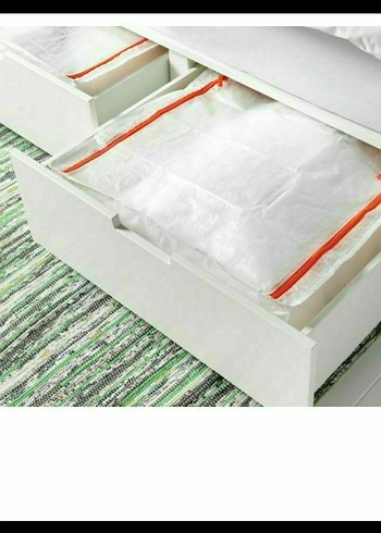 Ikea Gri Beyaz Saklama Kutusu