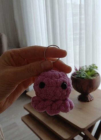 Amigurumi ahtapot anahtarlık 