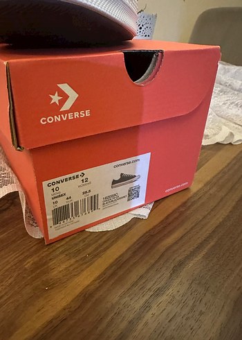 Converse Converse Beyaz Siyah Baskılı Günlük Spor Ayakkabı sıfır orijinal