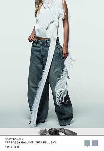 32 Beden mavi Renk Zara jean