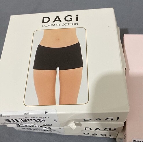 DAGİ BOYSHORT TEN VE SİYAH 36 beden mevcut
