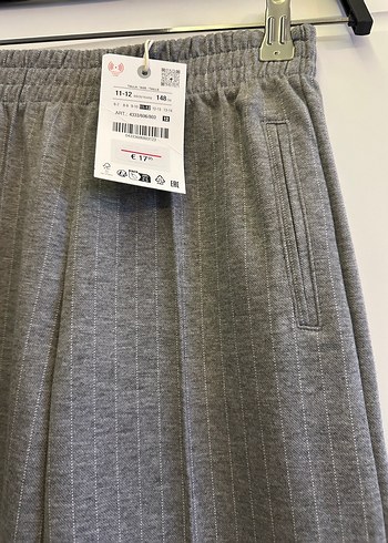 11-12 Yaş Beden ZARA Gri kız çocuk Pantolon yumuşak yünlü 11.12 yaş