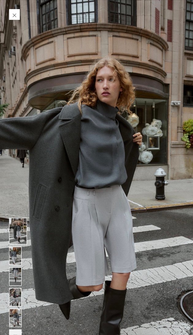 Zara uzun pensli bermuda şort - Görsel 2