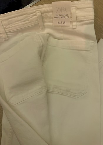 ZW Collection Yüksek Bel Beyaz Geniş Paça Jean - Görsel 10