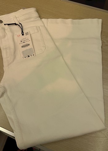 ZW Collection Yüksek Bel Beyaz Geniş Paça Jean - Görsel 8