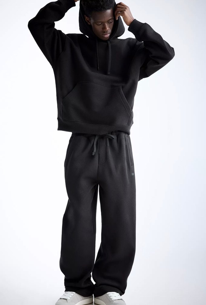 Siyah Baggy Erkek Eşofman Altı - Görsel 5