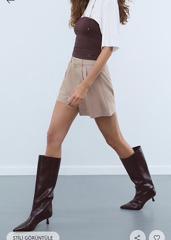 Stradivarius pensli şık şort - Görsel 4