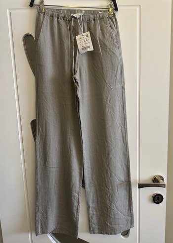 Pullandbear jogger yumuşak keten pantolon - Görsel 7