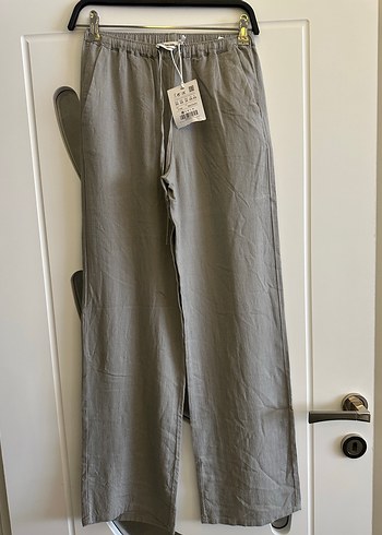 Pullandbear jogger yumuşak keten pantolon - Görsel 6