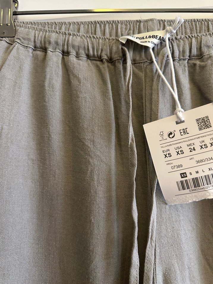Pullandbear jogger yumuşak keten pantolon - Görsel 5