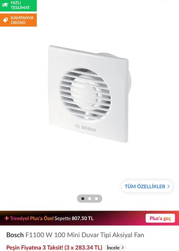 Beden Renk Beyaz Bosch F1100 W 100 Fan