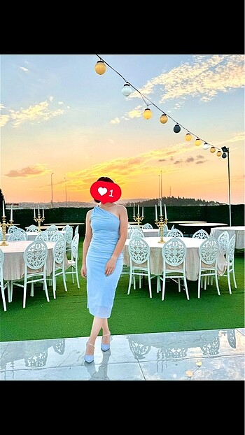 Diğer Mooi mavi elbise sıfır etiketli