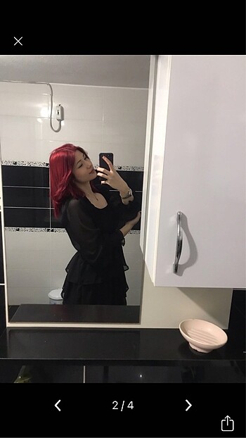 m Beden Siyah mini elbise