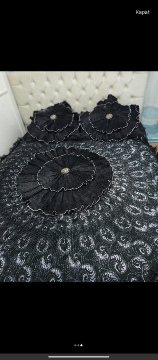 Siyah  Yatak Örtüsü - Görsel 2