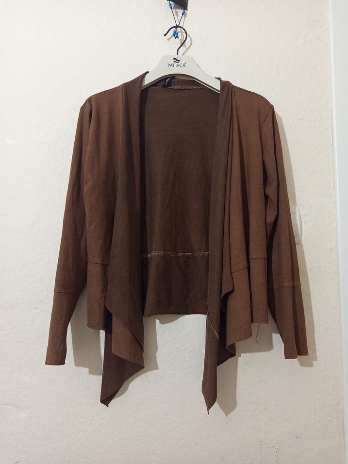 Kahverengi Süet Salaş Midi 
 Ceketi - Görsel 2