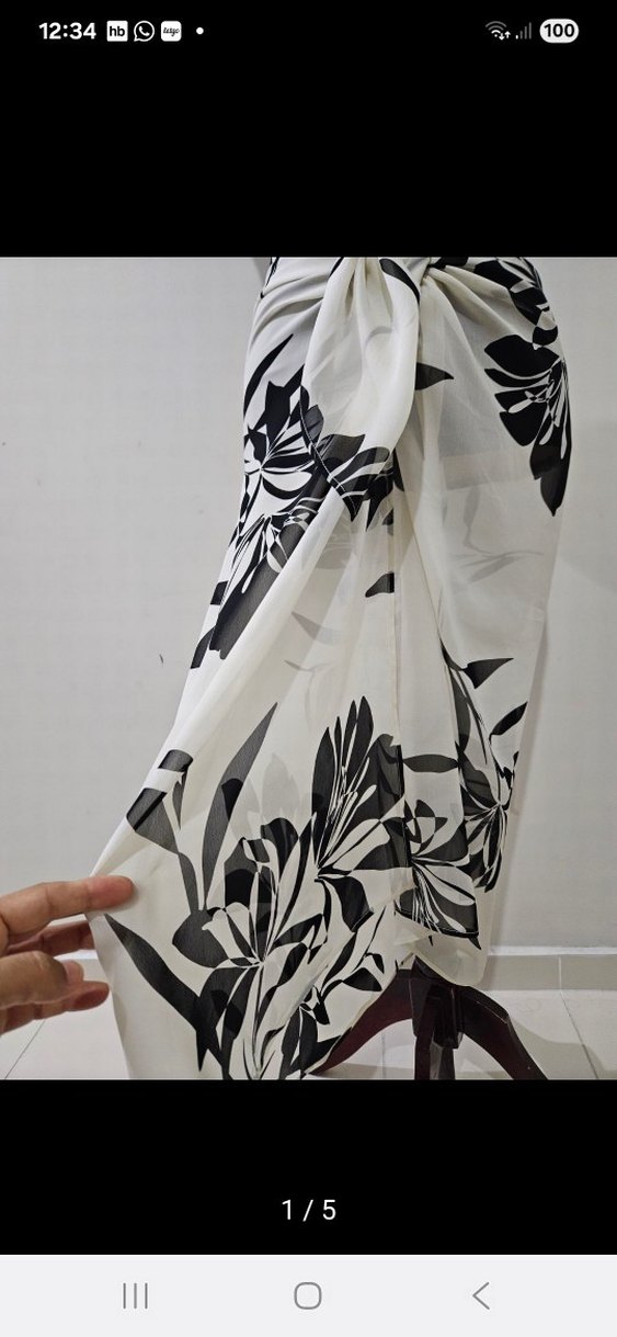 Renkli Desenli Uzun Bohem Pareo - Görsel 2