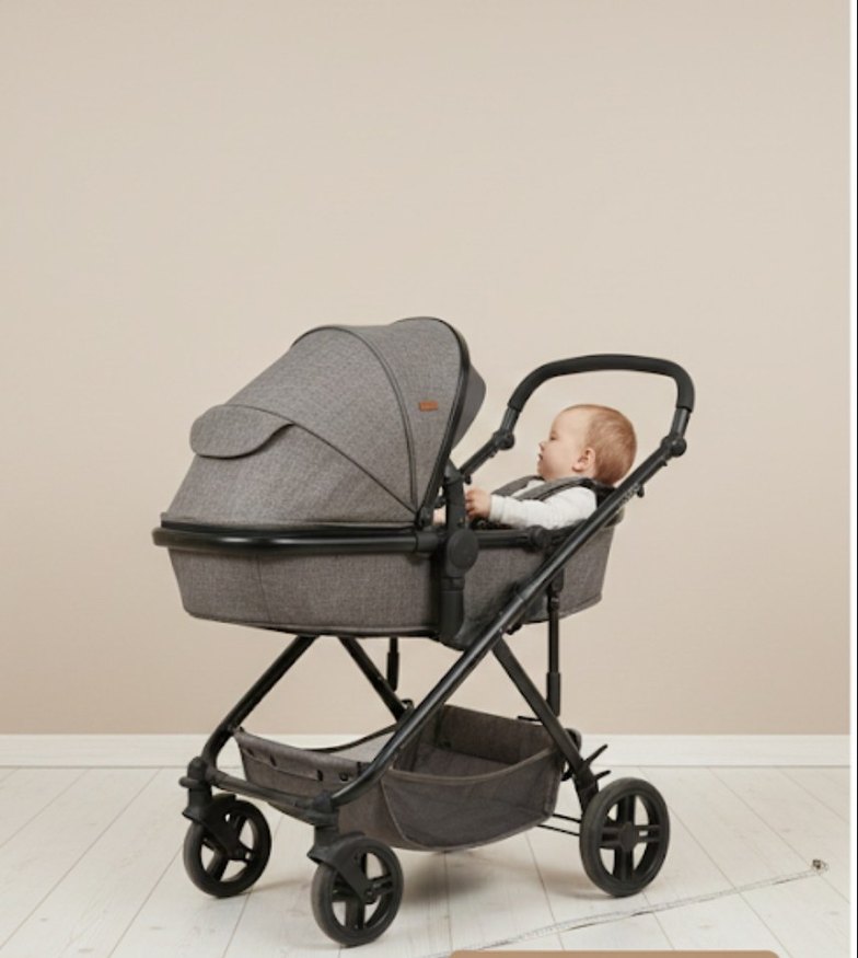 Gri Bebek Arabası Çiftli Model - Görsel 2