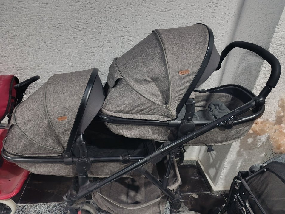 Gri Bebek Arabası Çiftli Model - Görsel 4