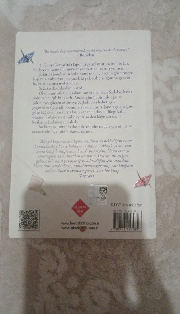 Sadako ve Kağıttan Bin Turna Kuşu - Eleanor Coerr - Görsel 2
