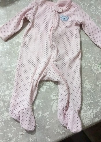 Pembe Düğmeli Bebek Kız Tulum