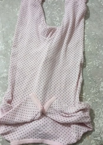 3 Ay Beden pembe Renk Pembe Düğmeli Bebek Kız Tulum