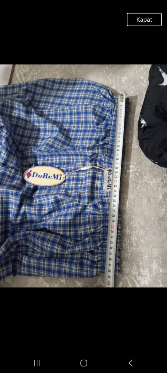 Düğmeli Erkek Kısa Paçalı Ekose Pijama 6  adet fiyatı - Görsel 4