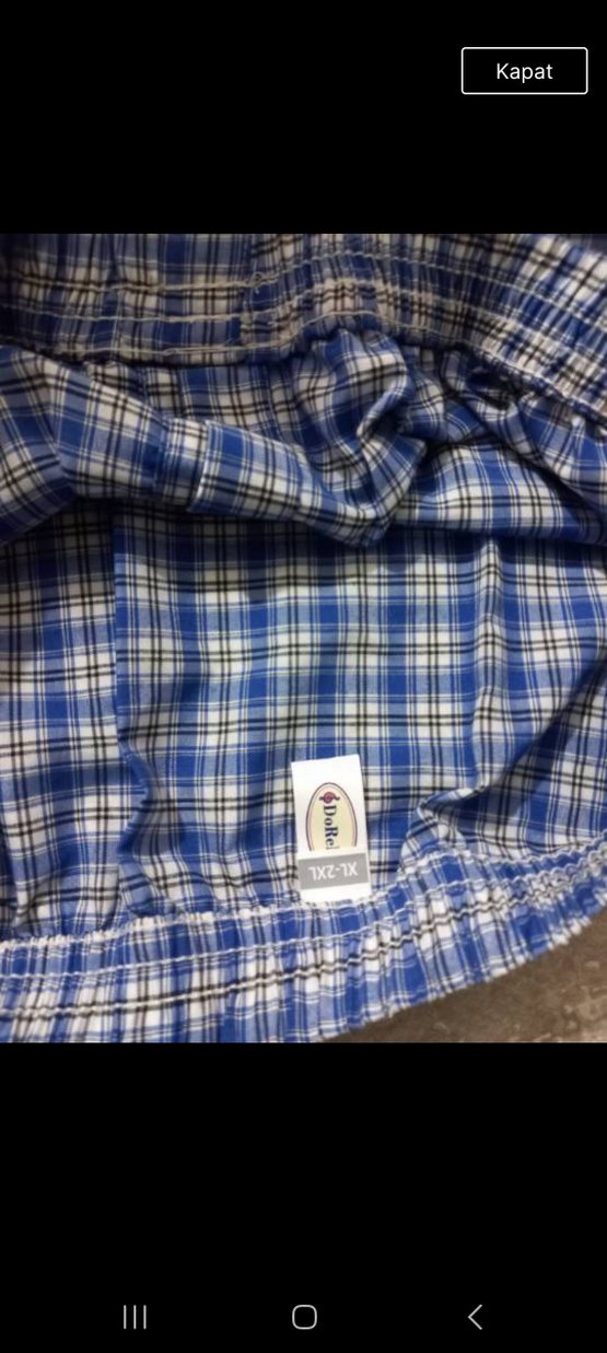 Düğmeli Erkek Kısa Paçalı Ekose Pijama 6  adet fiyatı - Görsel 3