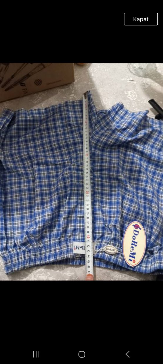 Düğmeli Erkek Kısa Paçalı Ekose Pijama 6  adet fiyatı - Görsel 5