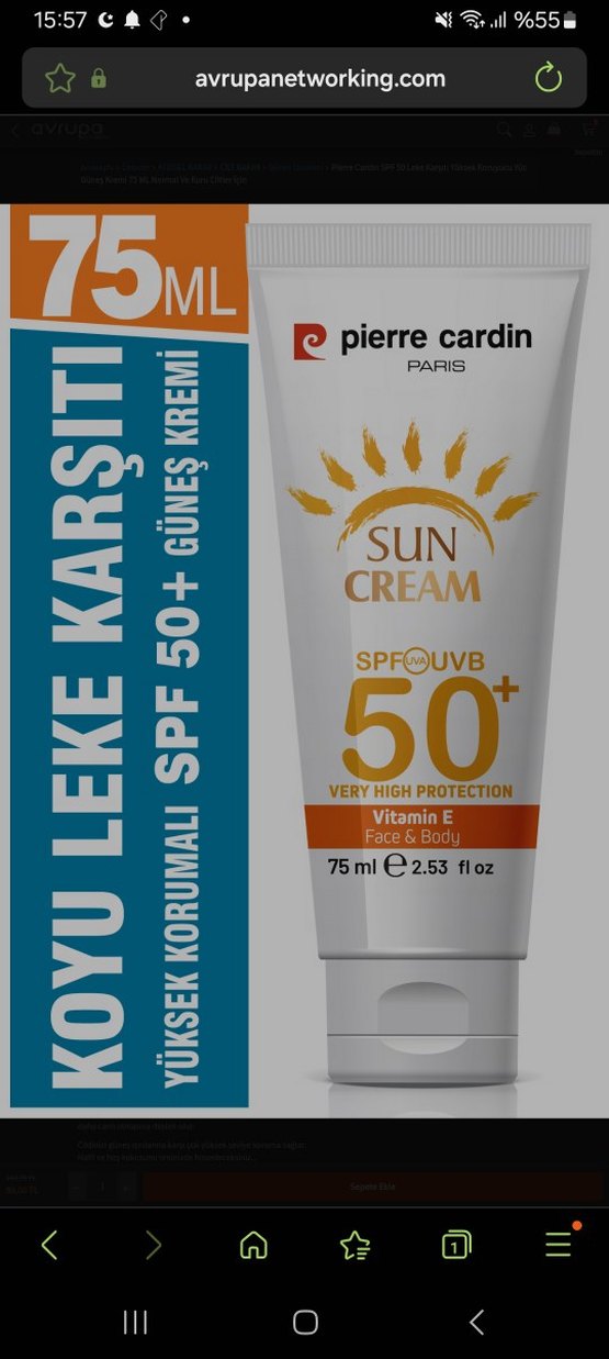 Pierre Cardin SPF 50+ Güneş Kremi 75 ml - Görsel 3