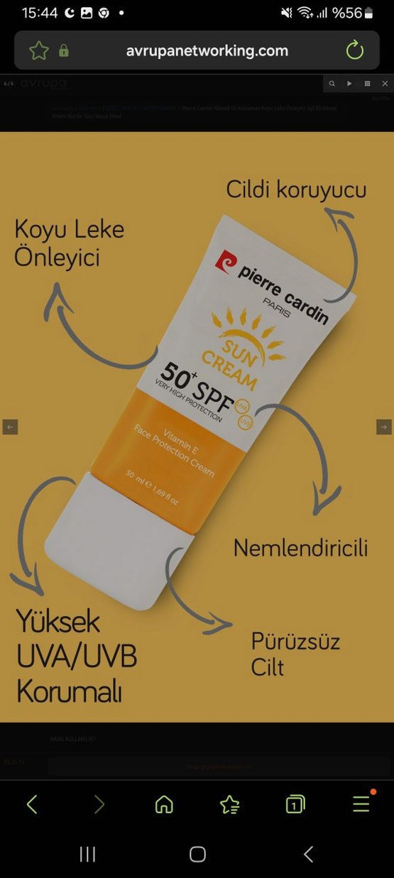 Pierre Cardin SPF 50 Güneş Kremi - Görsel 2