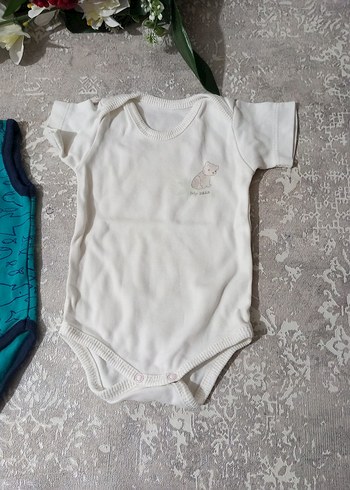 Turkuaz Erkek Bebek Kolsuz Triko Body - Görsel 3