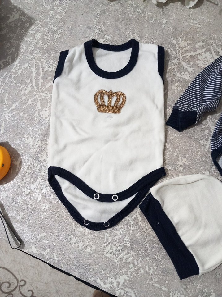 Gri Uzun Kollu Bebek Body - Görsel 5