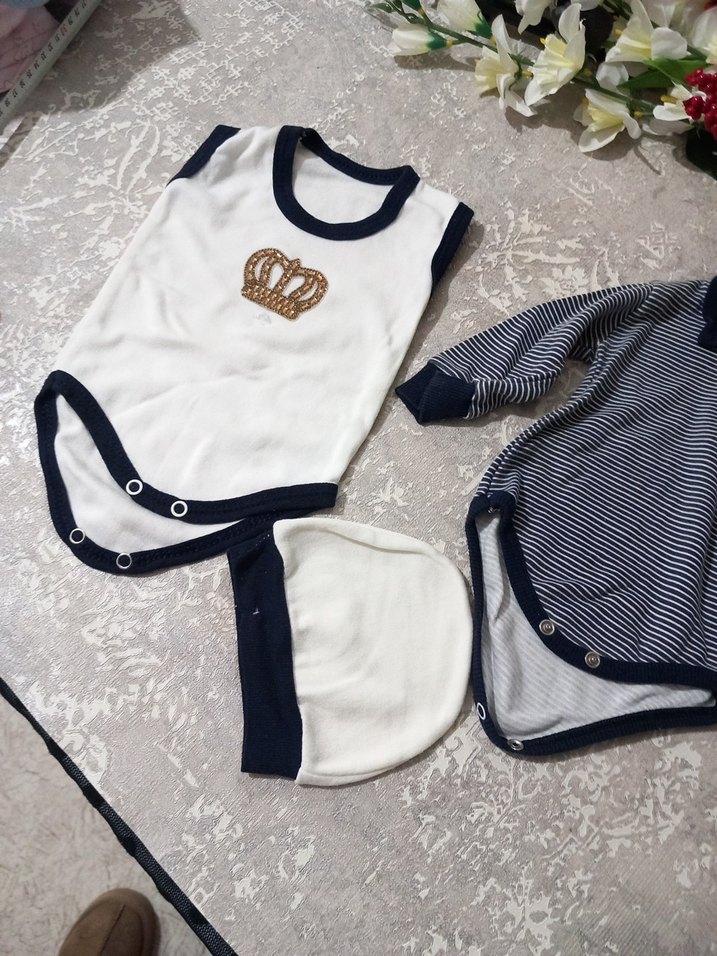 Gri Uzun Kollu Bebek Body - Görsel 4