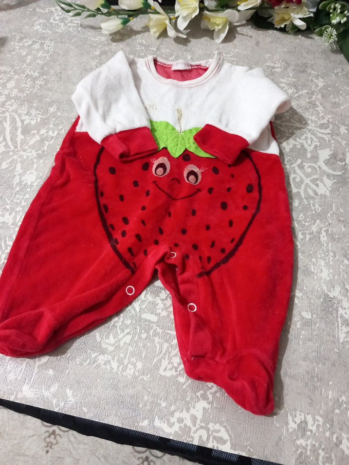 Nakışlı Renkli Kırmızı Fırın Eldiveni - Görsel 2