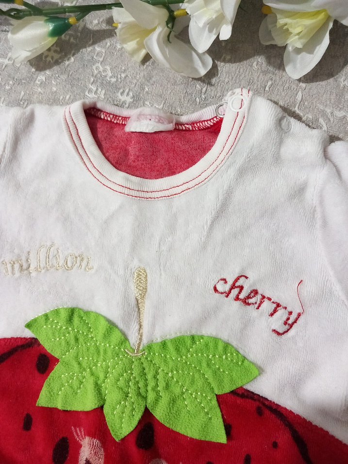 Nakışlı Renkli Kırmızı Fırın Eldiveni - Görsel 4