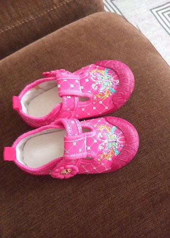 Renkli Nakışlı Pembe Kız Bebek İlk Adım Ayakkabısı - Görsel 5