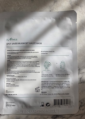 pelin otlu yüz maskesi isnt tree - Görsel 2