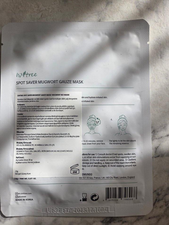 pelin otlu yüz maskesi isnt tree - Görsel 2