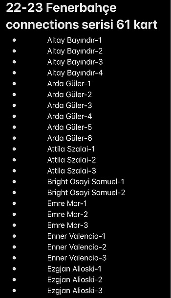 Beden Mythos Fenerbahçe 22-23 Connections (full) kart (????1 Numaralı