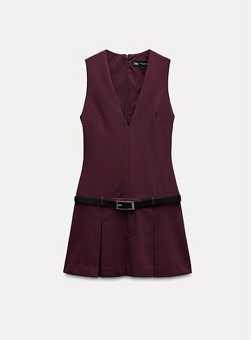 Zara bordo elbise