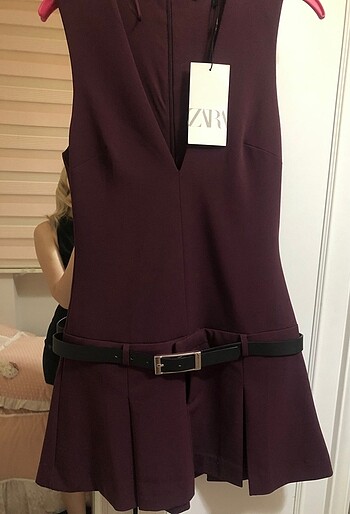 s Beden Zara bordo elbise