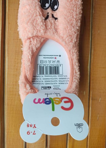 Renkli Çocuk Sıcak Ev Terliği Patiği 7- 9 Yaş - Görsel 3