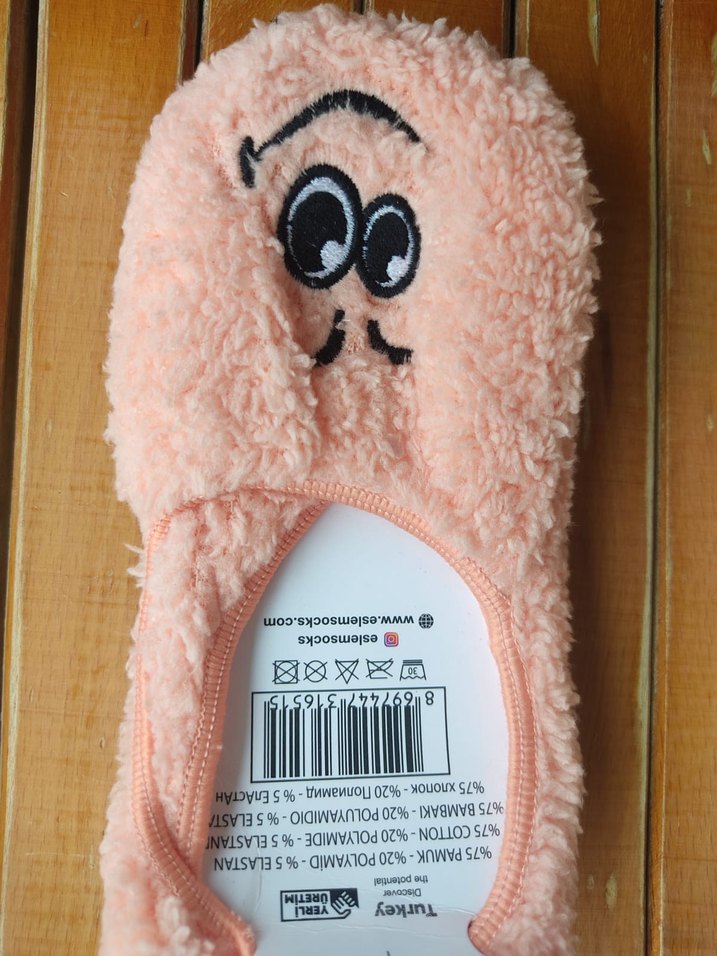 Renkli Çocuk Sıcak Ev Terliği Patiği 7- 9 Yaş - Görsel 2