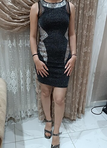 Diğer Simli mini elbise