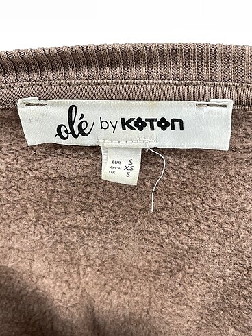 s Beden kahverengi Renk Koton Sweatshirt %70 İndirimli.