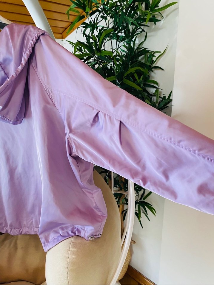 Zara Kadın Mor Rahat Kesim Fermuarlı Ceket - Görsel 3