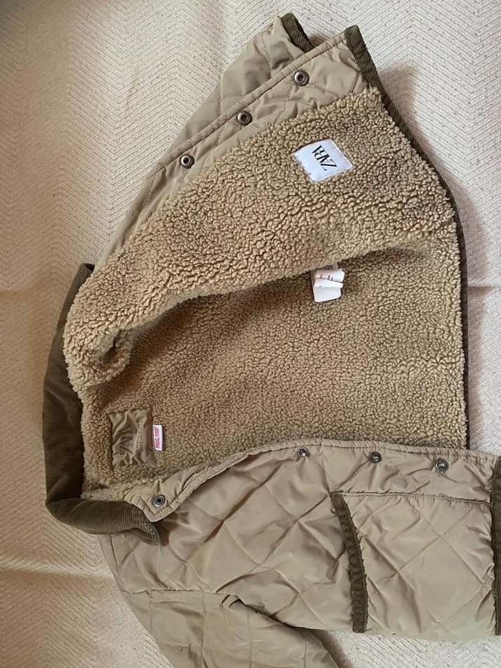 Zara Kahverengi Kürklü Erkek Çocuk Ceketi - Görsel 4