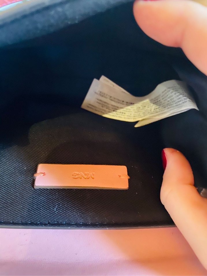 Mango Pembe Deri Yılan Desenli Kadın Çanta - Görsel 4